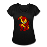 Character #34 Women's Tri-Blend V-Neck T-Shirt - black