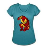 Character #34 Women's Tri-Blend V-Neck T-Shirt - heather turquoise