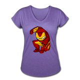 Character #34 Women's Tri-Blend V-Neck T-Shirt - purple heather