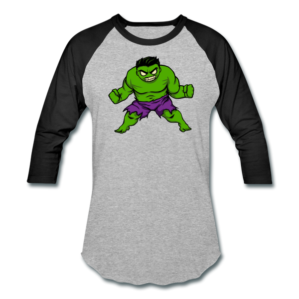 Character #35 Baseball T-Shirt - heather gray/black