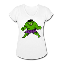 Character #35 Women's Tri-Blend V-Neck T-Shirt - white