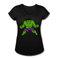 Character #35 Women's Tri-Blend V-Neck T-Shirt - black