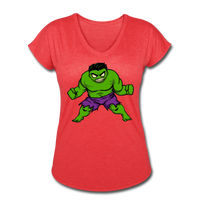 Character #35 Women's Tri-Blend V-Neck T-Shirt - heather red