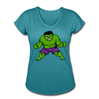 Character #35 Women's Tri-Blend V-Neck T-Shirt - heather turquoise