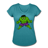 Character #35 Women's Tri-Blend V-Neck T-Shirt - heather turquoise