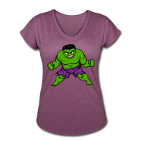 Character #35 Women's Tri-Blend V-Neck T-Shirt - heather plum