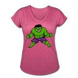 Character #35 Women's Tri-Blend V-Neck T-Shirt - heather raspberry