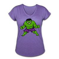 Character #35 Women's Tri-Blend V-Neck T-Shirt - purple heather
