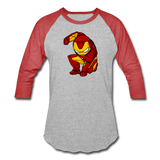 Character #34 Baseball T-Shirt - heather gray/red
