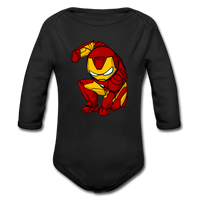 Character #34 Organic Long Sleeve Baby Bodysuit - black
