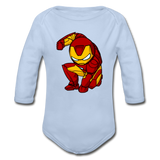 Character #34 Organic Long Sleeve Baby Bodysuit - sky