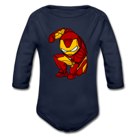 Character #34 Organic Long Sleeve Baby Bodysuit - dark navy