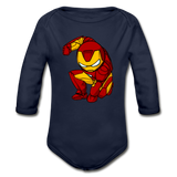 Character #34 Organic Long Sleeve Baby Bodysuit - dark navy