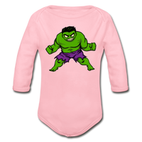 Character #35 Organic Long Sleeve Baby Bodysuit - light pink