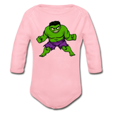 Character #35 Organic Long Sleeve Baby Bodysuit - light pink