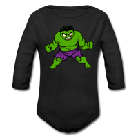 Character #35 Organic Long Sleeve Baby Bodysuit - black