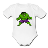 Character #35 Organic Short Sleeve Baby Bodysuit - white
