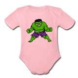 Character #35 Organic Short Sleeve Baby Bodysuit - light pink