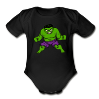 Character #35 Organic Short Sleeve Baby Bodysuit - black