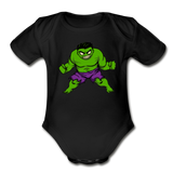 Character #35 Organic Short Sleeve Baby Bodysuit - black