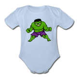 Character #35 Organic Short Sleeve Baby Bodysuit - sky