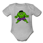 Character #35 Organic Short Sleeve Baby Bodysuit - heather gray
