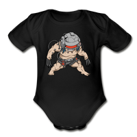 Character #36 Organic Short Sleeve Baby Bodysuit - black