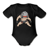 Character #36 Organic Short Sleeve Baby Bodysuit - black