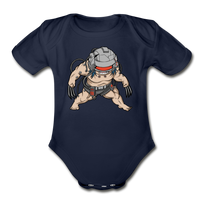 Character #36 Organic Short Sleeve Baby Bodysuit - dark navy