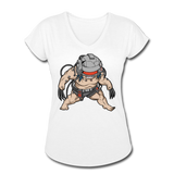 Character #36 Women's Tri-Blend V-Neck T-Shirt - white