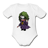 Character #37 Organic Short Sleeve Baby Bodysuit - white