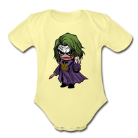Character #37 Organic Short Sleeve Baby Bodysuit - washed yellow