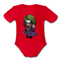 Character #37 Organic Short Sleeve Baby Bodysuit - red