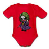 Character #37 Organic Short Sleeve Baby Bodysuit - red