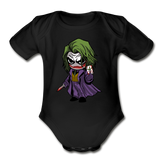 Character #37 Organic Short Sleeve Baby Bodysuit - black