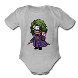 Character #37 Organic Short Sleeve Baby Bodysuit - heather gray
