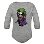 Character #37 Organic Long Sleeve Baby Bodysuit - heather gray