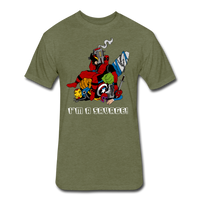 Character #38 Fitted Cotton/Poly T-Shirt by Next Level - heather military green