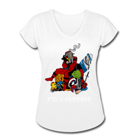 Character #38 Women's Tri-Blend V-Neck T-Shirt - white