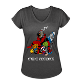 Character #38 Women's Tri-Blend V-Neck T-Shirt - deep heather