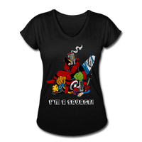Character #38 Women's Tri-Blend V-Neck T-Shirt - black