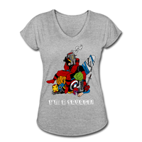 Character #38 Women's Tri-Blend V-Neck T-Shirt - heather gray