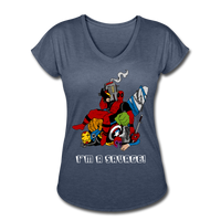 Character #38 Women's Tri-Blend V-Neck T-Shirt - navy heather