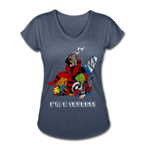 Character #38 Women's Tri-Blend V-Neck T-Shirt - navy heather