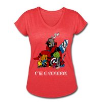 Character #38 Women's Tri-Blend V-Neck T-Shirt - heather red