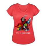 Character #38 Women's Tri-Blend V-Neck T-Shirt - heather red