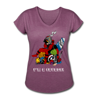 Character #38 Women's Tri-Blend V-Neck T-Shirt - heather plum