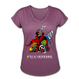 Character #38 Women's Tri-Blend V-Neck T-Shirt - heather plum