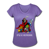 Character #38 Women's Tri-Blend V-Neck T-Shirt - purple heather