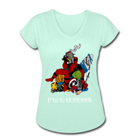 Character #38 Women's Tri-Blend V-Neck T-Shirt - mint